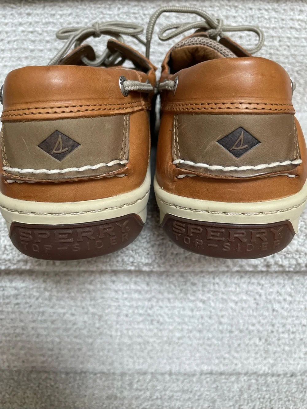 Sperry Top Sider Men's Billfish 3-Eye Tan Leather Boat Outdoor Shoes Size 11XW